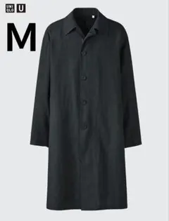 ユニクロＵ　オーバーサイズステンカラーコート　Ｍ　ブラック