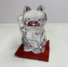 【未使用】バカラ Baccarat まねき猫 クリア クリスタル 箱付きのサムネイル