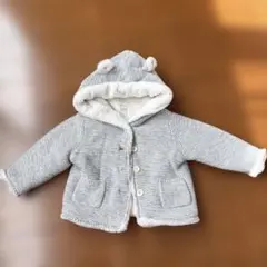 baby GAP くま耳 ニットジャケット 80 ボア フード ベビーギャップ