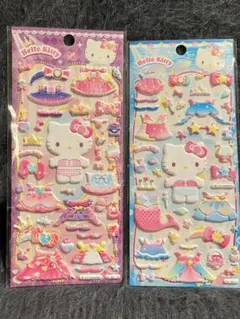 【海外公式ライセンスシール有】ハローキティ ぷっくり立体シール 着せ替え セット