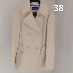 BURBERRYBLUE LABEL白ピーコート38