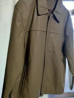 【送料無料】ブラウン レザー ジャケット Mサイズ