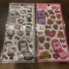 平成はっぴーフォン　サンリオ　日焼けキティ　ギャルキティ　2枚セット
