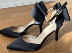 GRL サテンバックリボンポインテッドトゥパンプス[gd1551]