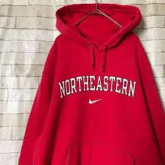 NIKE ナイキ パーカー プルオーバー メキシコ製 裏起毛 赤 レッド XL