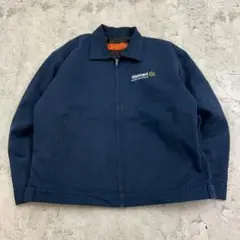 RED KAP　ウォルマート 　刺繍　ワークジャケット　古着　ネイビー　M-L