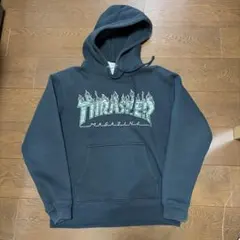 THRASHER フレイムロゴ パーカー ブラック