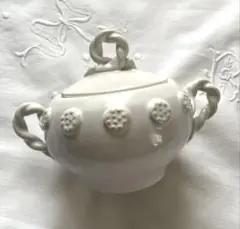 【アンティーク】フランス　エミールテシエ　小物入れ　陶器ポット　Ａ-573 アンティーク】フランス エミールテシエ 小物入れ 陶器ポット A