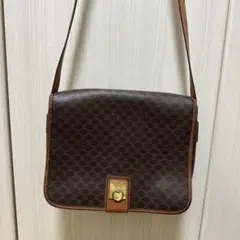 CELINE マカダム ショルダーバッグ ブラウンのサムネイル