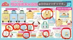 サンリオキャラクターズ当りくじ おまとめ