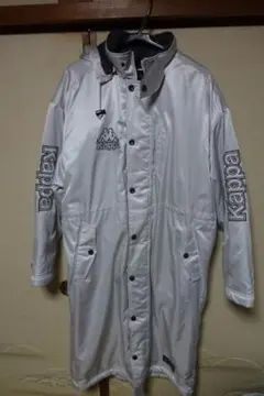 Kappa フェニックス フード付きベンチコート ホワイト フリース裏地