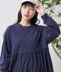 FREAK'S STORE ドットコンビ ドッキングワンピース