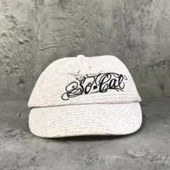 cb258古着　キャップ　白　ピンク　90s Y2K