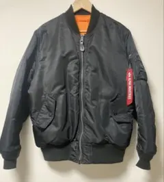 alpha MA-1 希少M TALL 黒　アルファ正規美品　フライトジャケット