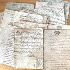 フランスアンティーク 古い紙もの マニュスクリ 1,800年代