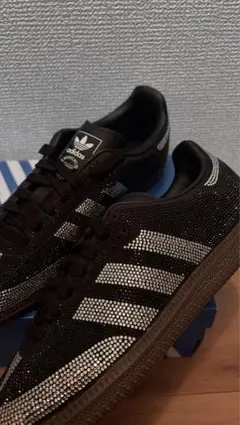 adidas samba ラインストーン ブラック スニーカー