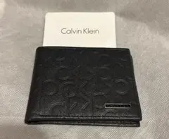 Calvin Klein 二つ折り財布 ブラック