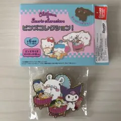 ちいかわ×サンリオキャラクターズ　ピンズコレクション【モモンガ×クロミ】
