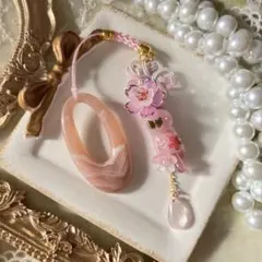 ฅ❤️ 根付け　着物　水引　桜　レジン　猫　梅結び　帯　帯飾り　ハンドメイド