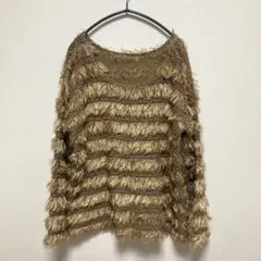 ニット　セーター　シャギー　レディース