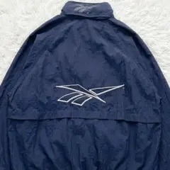 リーボック　Reebok ナイロンジャケット　刺繍ロゴ　デカロゴ　90S 古着