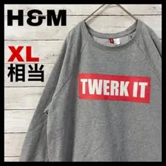 b33 US古着 H＆M スウェット 英字 ボックスロゴ XL相当
