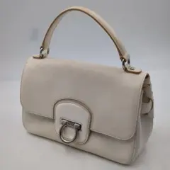 ★ Salvatore Ferragamo ハンドバッグ ガンチーニ レザー 白