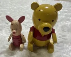 くまのプーさん ピグレット 木製フィギュア 2体セット