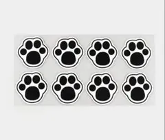車 バイク等汎用 肉球ステッカー カーアクセサリーDIY8枚セット