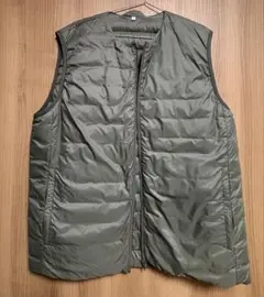 MUJI Labo 2017AW ノーカラーベスト カーキ XL