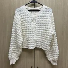 RETRO GIRL ポコポコ袖ボリュームカーデ