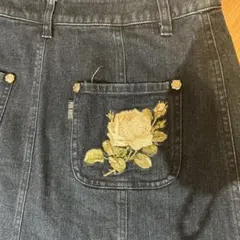 PINK HOUSE デニム 刺繍デニムロングスカート　超美品 Lのサムネイル