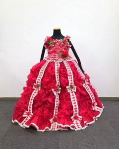 キッズドレス　110cm　お誕生日　バースデー　ハロウィン　七五三　赤