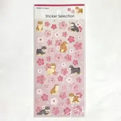 GAIA ガイア デザインシール 柴犬と桜 春 ステッカー サクラ 犬 国内品