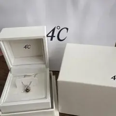 値下げ)4℃ 限定 ネックレス ピンクゴールド しずく クリスタルケース 