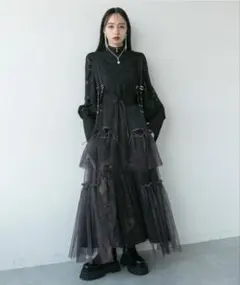 HARE サスツキチュールベルトスカート　レッド　赤系