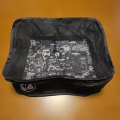 VOLCOMボルコムメッシュトラベルポーチ収納 黒ブラックグラフィック新品未使用