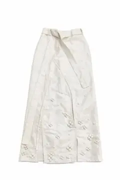 RIV NOBUHIKO 刺繍入りホワイトロングスカート