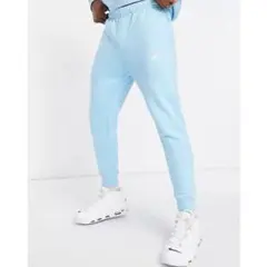 NIKE ナイキ 水色スウェットズボン Sサイズ