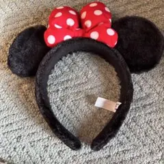 ミニーマウス カチューシャ 赤い水玉リボン