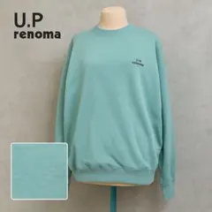 美品 U.Prenoma グリーン トレーナー バックプリント L 刺繍のサムネイル