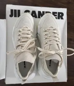 JIL SANDER ジルサンダー　 ベージュ スニーカー　箱、袋付きのサムネイル