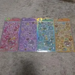 うるちゅるポップシール キティ　クロミ　ポチャコ　　ポムポムプリン　ベビー　4枚