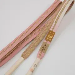 正絹手組み帯締め（青木健太郎商店）ピンク/y689