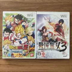 wii ソフト　ドラゴンボールＺスパーキング！メテオ　＆　戦国無双３　２本セット