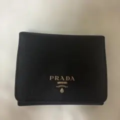 PRADA 3つ折り財布 サフィアーノ レザー ブラック コンパクト ウォレットのサムネイル