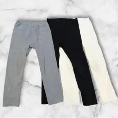 UNIQLO レギンス 3色セット（グレー、黒、白） 120