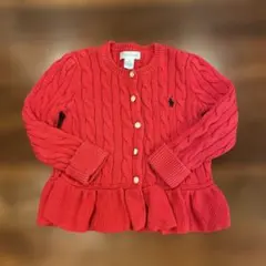 ラルフローレン ペプラムニット カーディガン