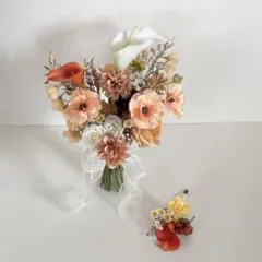 【未使用】ウェディングブーケ　セット 結婚式前撮り韓国風