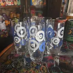 昭和レトロ 花柄グラス 5個セット